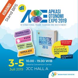 BPS akan hadir dalam pameran APKASI OTONOMI EXPO di Jakarta Convention Center, 3-5 Juli 2019.