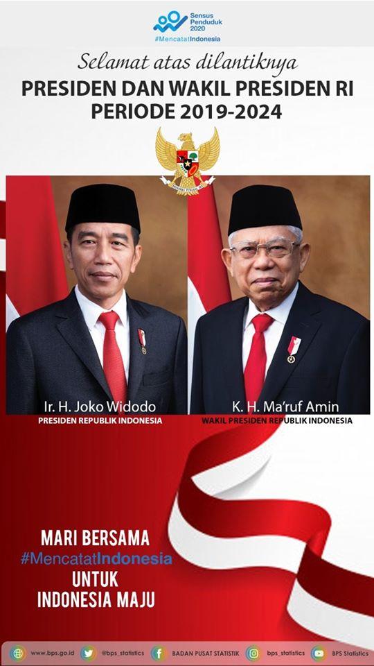 H. Joko Widodo & Prof. Dr. K.H. Ma’ruf Amin sebagai Presiden dan Wakil Presiden Republik Indonesia p